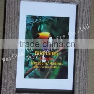 Distressed Wood Finished PS Plastic Picture Photo Frame thumbnail-1