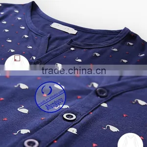 Wholesale Custom Design Full Printed Maternity Clothes, Women Maternity Clothing Top, High Quality Breastfeeding Top thumbnail-4