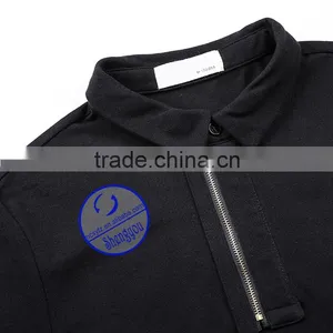Custom Men's Blank Zipper Placket Polo Shirt thumbnail-6