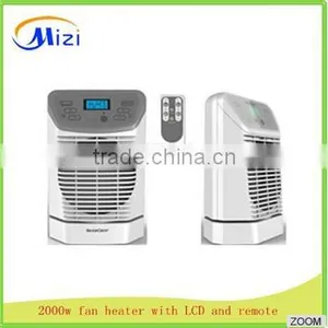 1000w Fan Controller With Thermostat 2000w Electric Fan Heater With LCD and Remote for Germany Market Lcd Fan Heater Lcd Heater thumbnail-1