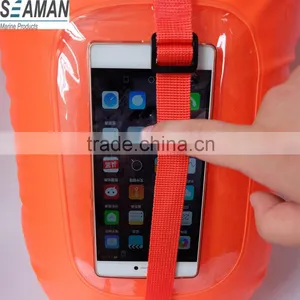 New Design Light and Visible Swimming Buoy With Cell Phone Clear Window Dry Bag thumbnail-3