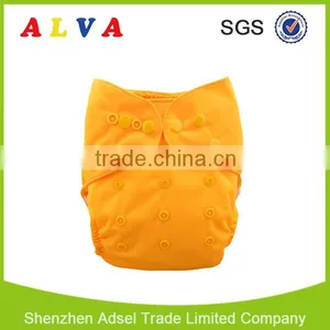 Alva Hot Sale Solid Color Nappy Cover Reusable and Washable Baby Diaper Cover thumbnail-3