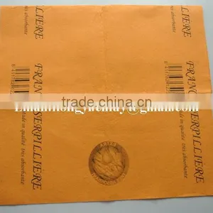 Logo Printed Needle Punched Nonwoven Fabric Orange Super Absorbent Floor Cleaning Cloth thumbnail-3