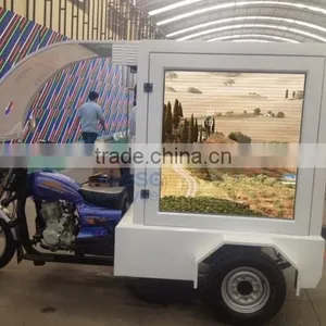 Factory Made Advertising Wheeler With Scrolling Lightbox or LED Screen: M1 thumbnail-1