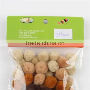 Factory Supply DIY Crafts Brown Series Pompoms Toys for Kids or Wedding Party Decoration thumbnail-3
