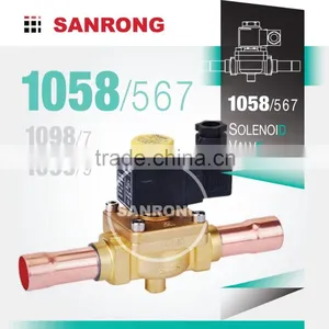 1058/5 1058/6 1058/7 Piston Pilot Hot Gas Solenoid Valve, Refrigerant Solenoid Valve With 5/8 3/4 7/8 ODF Solder thumbnail-1