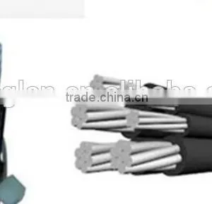 600V/1000V Overhead ABC Cable Triplex Service Drop Cable Type Pagarus AAAC Messager Core and XLPE Insulation thumbnail-2