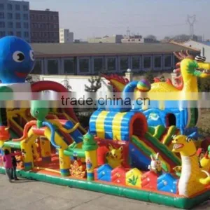 Inflatable Butterfly Theme Fun City Amusement Park Slide Climbing Game Combo,with Slide thumbnail-2