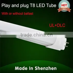 4ft Led Tube t8 ul Dlc Certified Led Tube Driver, Double End Input, Frosted Cover 2600-6500k thumbnail-1