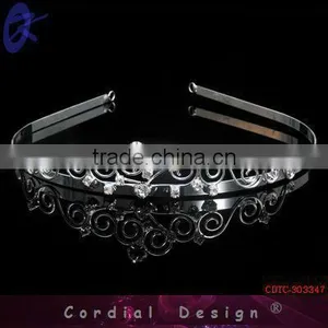 Cheap Wholesale Beauty Wholesale Kids Rhinestone Pearl Tiaras Crown For Women thumbnail-1