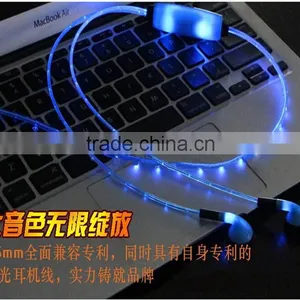 New Creative High Quality Colorful Led Earphone Glowing Earphone thumbnail-2