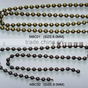 High Quality Anti-brass Colour Decoration Metal Brass Ball Chain thumbnail-1