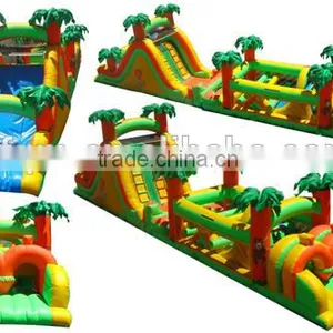 Bouncer Type and PVC,0.55mm PVC Tarpaulin Material Giant Inflatable Labyrinth Game/maze Obstacle Course thumbnail-1