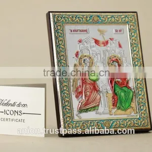Greek & Russian Orthodox Wooden Icon. Angels. Annunciation. Middle Size thumbnail-1