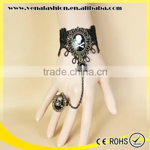 Hallowmas Skull Vintage Bracelet for Women, Vintage Slave Bracelet thumbnail-1
