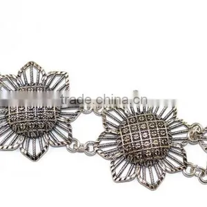 Hot Fashion Charm Popular Bohemia Silver Plated Square Shape Belly Necklace thumbnail-5