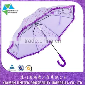 Frilled EVA Half Transparent Little Bear Safe Kid Umbrella for Fun thumbnail-1