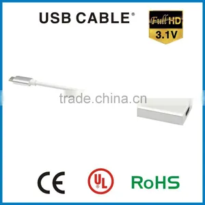 Custom Usb 3.1 Type c Male to HDMI Female Converter Cable Hdmi Male to Usb Female Cable for MacBook thumbnail-3