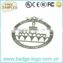 Custom High Quality New Design Round Silver Metal Bookmark thumbnail-1