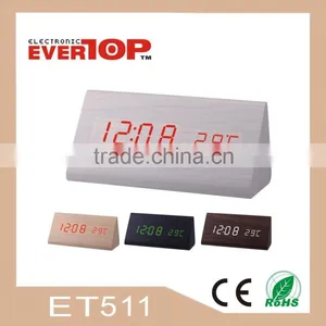2016 NEW WOODEN LED TABLE CLOCK ET511 thumbnail-1