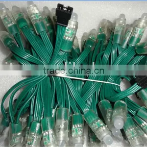 GREEN Wire IP68 DC12V Input 12mm Through-hole LED RGB Dump Node;100pcs a String thumbnail-1