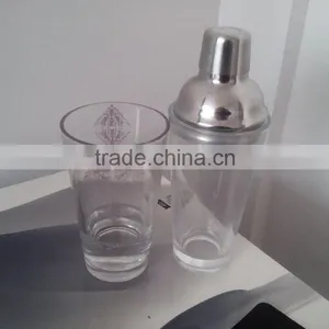 Glass Barware Logo Custom Shaker Cup thumbnail-1
