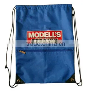 14 oz Green Custom Drawstring Canvas Bag thumbnail-2