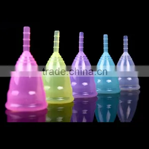 Feminine Hygiene Product Menstrual Cup Medical Silicone in Medical Grade With Small & Large Size thumbnail-1
