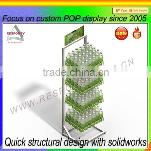 Cost-saving Muti-tiers Beverage Metal Wire Racks Display Shelf thumbnail-4