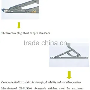 Ss304 Ss201 Aluminum Window Hinge Active Compression Egress Side Hung Friction Stay thumbnail-1