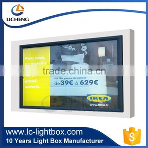 High Brightness LED Outdoor Picture Frames Led Advertising Wall Mounted Light Box With Key Open thumbnail-1
