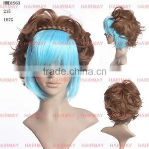3/4 Short Hair Wigs With Brazilian Hair, Naturle Maching to Your Real Hair thumbnail-1