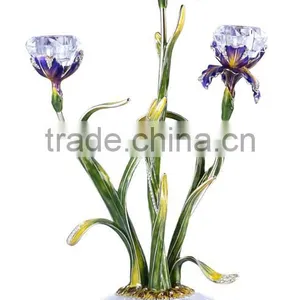 RORO Felicity Iris Enamel Crystal Glass Candle Holder thumbnail-1