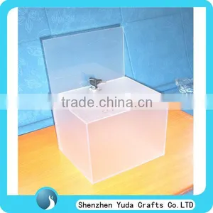 Custom Acrylic Donation Suggestion Box With Cover and Lock thumbnail-1