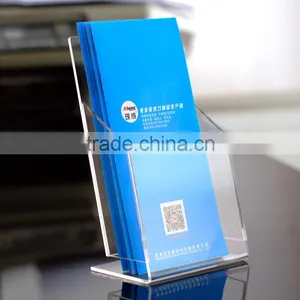 Custom Made Acrylic Brochure Magazine Display Stand Single Pocket a5 Leaflet Holder thumbnail-1