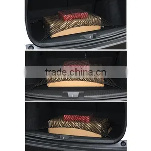 100 * 70cm Car Trunk Interior Mesh Net Storage Bag Luggage Holder With 4 Hooks thumbnail-1
