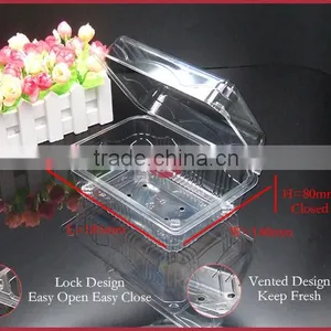 Vented Plastic Vegetable Container APET Material Crystal-clear DY-H1600 thumbnail-2