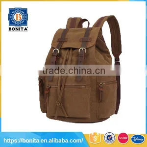 Daypack Canvas Travel Backpack College Canvas Backpack thumbnail-2