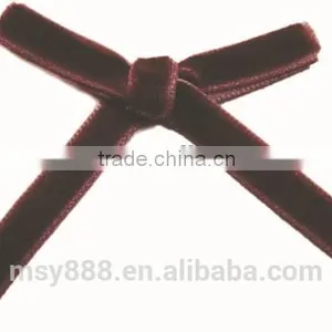 Nylon Single Faced Velvet Ribbon Velour Webbing Headband Hair Band Hair Accessories Christmas Ribbon thumbnail-3