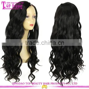 New Product 7A Grade Human Hair u Part Wig Unprocessed Cheap u Part Wigs for Sale thumbnail-1