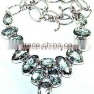 Green Amethyst Jewellery Sterling Silver Pendants Wholesale White Rings Purple Gemstone Necklaces thumbnail-1