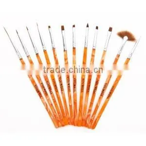 Nylon Hair Nail Art Brush Acrylic Handle Fashion Metal Needle Nail Tools for Beauty,nail Art Dotting Tools thumbnail-1