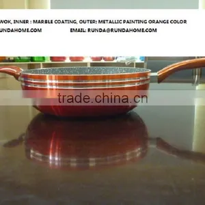 Metallic Coating Deep Frying Pan WOK thumbnail-3