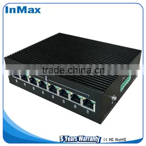 Full Gigabit IP40 8 Ports Unmanaged PoE Industrial Ethernet Switch P508A thumbnail-4