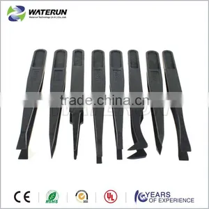93304 Conductive Black Plastic Tweezers With Plastic Flat Tip thumbnail-2