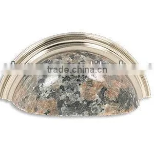 Cup Pull-PC-BN Granite Pull Cup Pull Brushed Nickel for Kitchen and Bathroom thumbnail-1