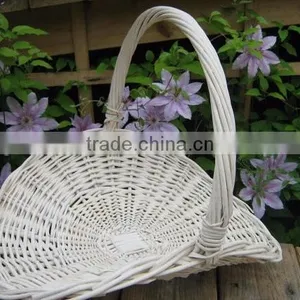 Cheap Wicker Storage Baskets White Lined Storage Baskets thumbnail-1