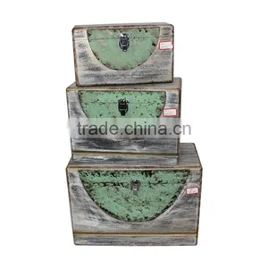 Customized Home Storage Decorative Antique Design Natural Wood Box thumbnail-1