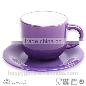 Broad Edge High Quality Bright Glaze Cup and Saucer thumbnail-1