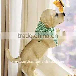Puppy Sculpture With Wearing Scarf Dog thumbnail-1